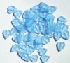 50 10x8mm Matte Light Sapphire Leaf Beads
